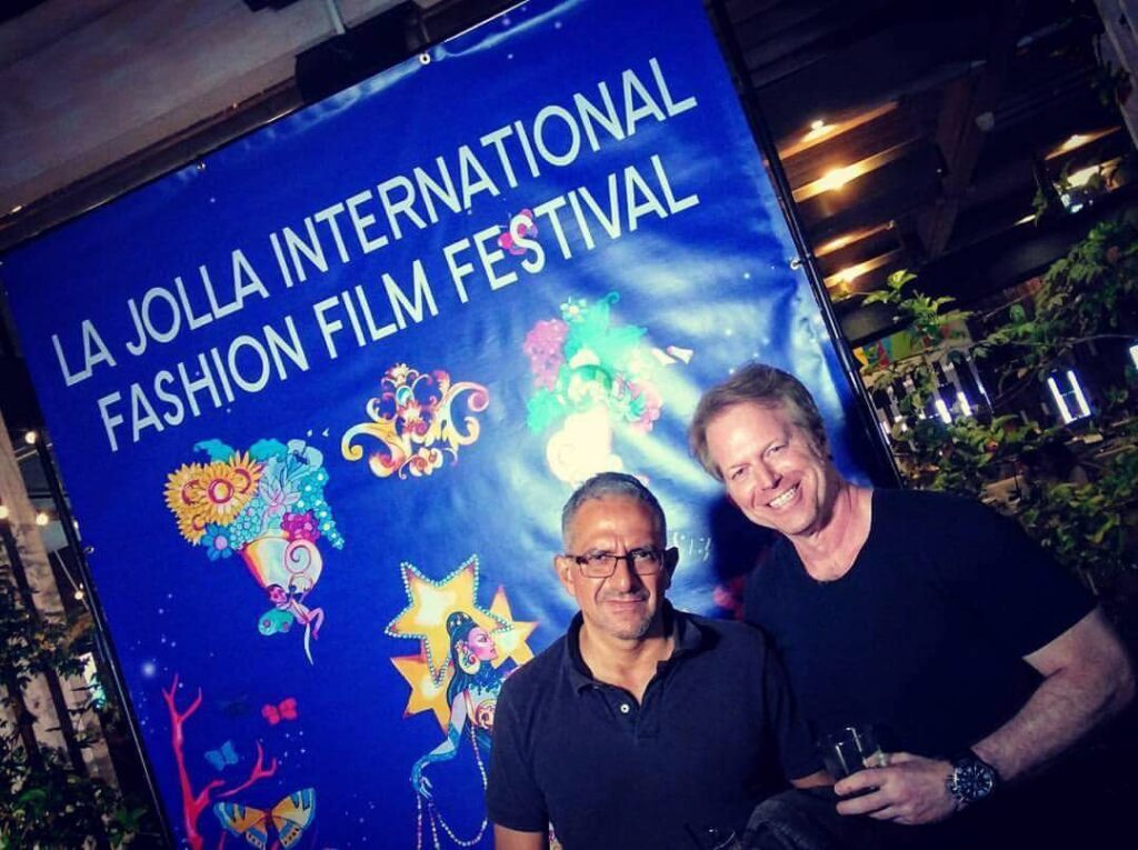 fashion film director Greg McDnald at La Jolla Festival and Roberto Correa