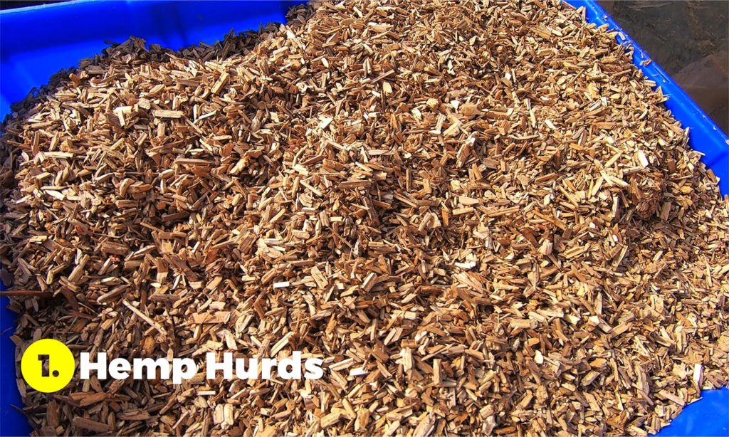 hemp hurds are the fiber used to make hempcrete as seen in the tv show Hemp Already
